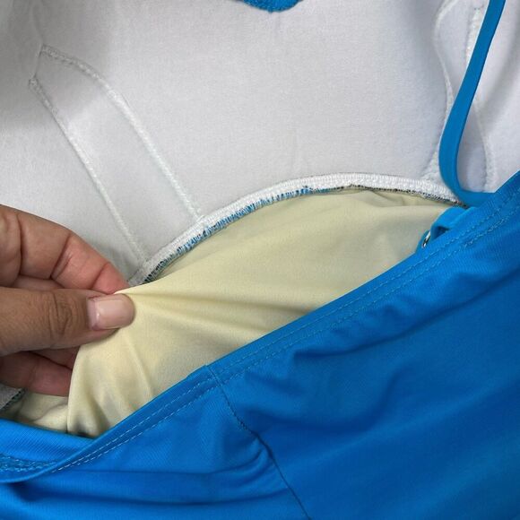 MIRACLESUIT Rialto Swimsuit Size 14 Slimming Shaper Ruched Blue Tummy Control - Picture 10 of 16